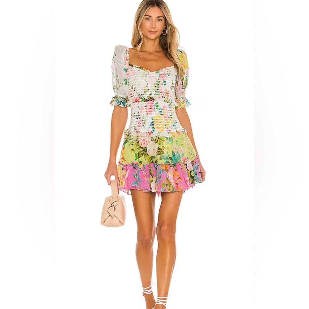 Hemant and Nandita Jolie mini tricolor mini dress Small